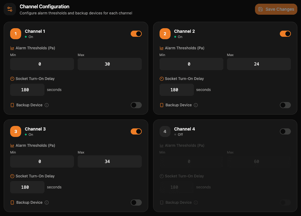aircontrol channel configuration in the decoNXT platform