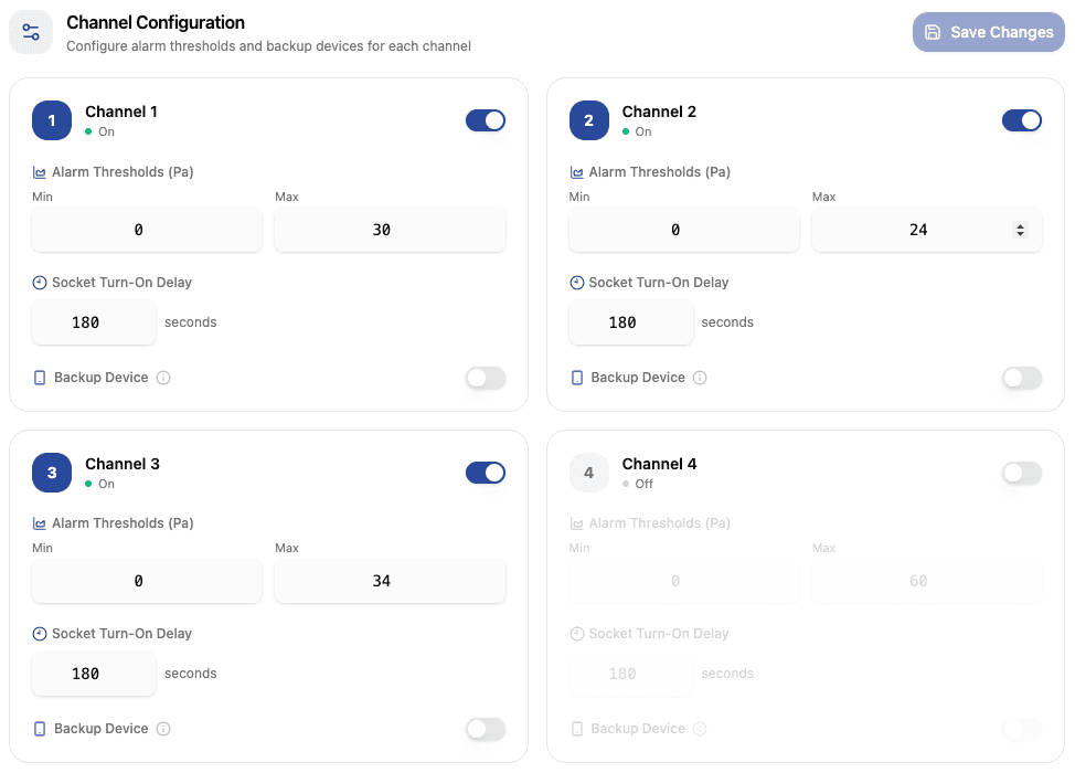 aircontrol channel configuration in the decoNXT platform
